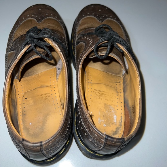 Dr. Martens Vintage 1990s Brogue Oxford Two Tone Wingtip Shoes Size 9 - Picture 11 of 16